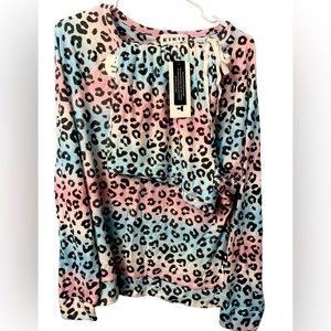 NWT Womens Kikit size L 2pc leopard pajama set